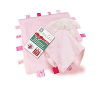 Soft Touch Newborn Essentials Cuddly Bubble Baby Comforter Blanket and Sensory Taggies Set for Baby Girls and Boys