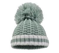 Soft Touch Sage Green Ribbed Hat w/Pom Pom (0-12m)