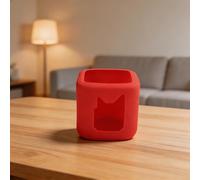 Soft Touch Silicone Case For Toniebox 2 Audio Player, Protective Skin for Kids Audio Player,Anti-Slip Shockproof Cover with Vibrant Color(Red)