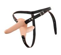 Soft Touch Silicone Rechargeable Vibrating Double Strap-On
