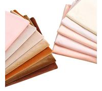 Soft Touch Velvet Upholstery Square Material, Short Pile Plush Velour Fabric for Handbags, Purses, Accessories, Soft Furnishings, Blankets, Throws, Formal Suits, 50x50cm (Color : Beige-Pink)