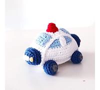 Soft Toy Handmade Cotton Police car Rattle…| Toddler or Baby Gift | Fair Trade | Machine Washable | CE Certified