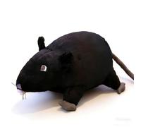 Soft toys, Cute Rat Plush Toy, Soft Crawling Hamster Stuffed Animal, Cozy Huggable Pillow(Black,20CM)