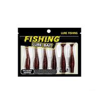 Soft TPR Fishing Lure 6.5cm Trembling Sink Action(Red 6.5cm)