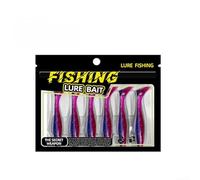 Soft TPR Fishing Lure 6.5cm Trembling Sink Action(Violet 6.5cm)