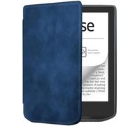 Soft TPU Back Cover Suitable For PocketBook 629 Verse PB629 6inch eBook PU Leather Flip Book Cover Magentic Closure(Dark Blue)