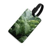 Soft TPU Luggage Tags with Name ID Card - Green Plants Suitcase Tag for Travel Bag Tags for Suitcase, Duffel & Backpack 2.6" X 4.1", Black-style, One Size, classic