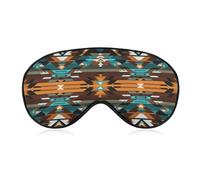 Soft Travel Eye Covers Night Blindfold Blackout Eye Mask Eyeshade No Pressure Sleep Masks (Ethnic Tribal Navajo Aztec)