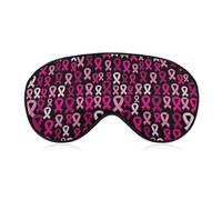 Soft Travel Sleep Eye Mask, Shade Eye Cover, Blindfold Party Game Eye Mask, Breast Cancer Awareness Ribbons Pink