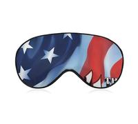 Soft Travel Sleep Eye Mask, Shade Eye Cover, Blindfold Party Game Eye Mask, Red Blue White American Flag
