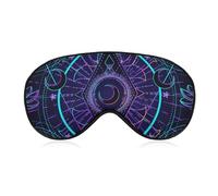 Soft Travel Sleep Eye Mask, Shade Eye Cover, Blindfold Party Game Eye Mask, Sacred Symbols Sun Moon Trippy Purple
