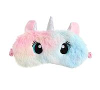 Soft Unicorn Eye Mask, GLADFRESIT Cute Plush Eye Mask with Silk Strap - 3D Cartoon Blindfold Sleeping Eye Patch for Girls, Women, Kids (Pink)