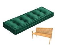 Soft Velvet Bench Cushion 200x40cm with Handle Outdoor Seat Cushion for Garden & Patio Indoor Window Seat Mat Comfortable Green Chair Pad Home Decor