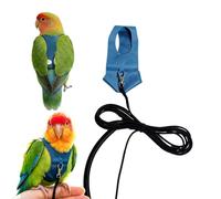 Soft Velvet Bird Harness with 78.8inch Flying Training Rope,L | Adjustable Anti-Lost Bird Flight Suit for Lovebirds,Cockatiels,Budgerigars Outdoor Walking/Camping/Backyard Flying Training