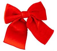Soft Velvet Bow Ornament for Christmas Tree Hanging Decorations, Fabric Bow for Holiday Use on Trees, Wreaths, and More (Red)