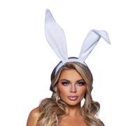 Leg Avenue A2868-00222 Bendable Velvet Bunny Ears, O/S, White, Multi, One Size