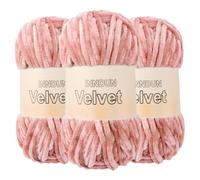 Soft Velvet Chenille Yarn for Crocheting, Super Bulky Yarn for Blankets