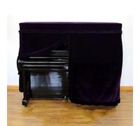 Soft Velvet Decorated Piano Cover Macrame Hand Wash Practical Home With Protective Anti-scratch for All Upright Pianos(Purple Piano cover)