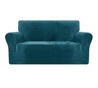 Soft Velvet Sofa Cover with Non-Slip rts, Ultra-Soft and Stretchy, Machine Washable, for Living Room, Armchair/Single Seat, White