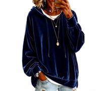 Soft Velvet Sweatshirt Women Long Sleeve Hooded Pullover