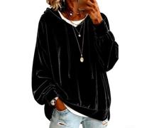 Soft Velvet Sweatshirt Women Long Sleeve Hooded Pullover