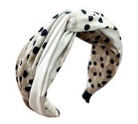 Soft Velvets Elastic Hairband Dotted Pattern Wide Stretchable Hair Band For Party Wedding Activity Sustainable Velvets Hair Accessory