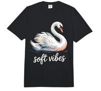Soft Vibes Swan Calm Peaceful Serene Minimalist Bird Comfort Colors Adult Heavyweight T-Shirt