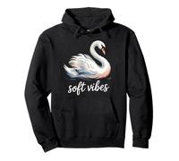 soft vibes Swan Calm Peaceful Serene Minimalist Bird Pullover Hoodie