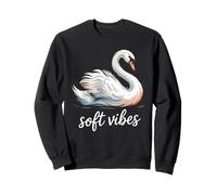soft vibes Swan Calm Peaceful Serene Minimalist Bird Sweatshirt