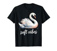 Soft Vibes Swan Calm Peaceful Serene Minimalist Bird T-Shirt