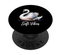 Soft Vibes Swan Calm Serene Graceful Peaceful Waterfowl PopSockets Adhesive PopGrip