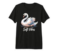 Soft Vibes Swan Calm Serene Graceful Peaceful Waterfowl Premium T-Shirt