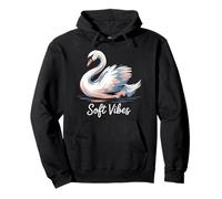 Soft Vibes Swan Calm Serene Graceful Peaceful Waterfowl Pullover Hoodie