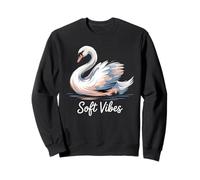 Soft Vibes Swan Calm Serene Graceful Peaceful Waterfowl Sweatshirt