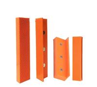 Soft Vise Jaw Pads, 2 Set 4 & 6 Inch Rubber Protectors with Magnets for Metal Wood Drill Press Mill Clamp, Orange PPT Non-Marring Jaws