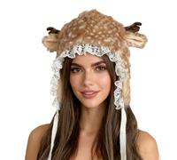 Soft Warm Animal Hat With Horns Print | Costume Accessory Winter Party Birthday Cosplay Holiday Stage Photo Party Favors Super Soft Daily Use Comfort