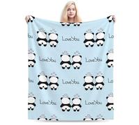 Soft Warm Cozy Blanket Panda and Fleece Decorative for and Design Pretty Gift Home Decorative Living Room Sofa Hug Plush Bedroom \u20 Throws Blankets 40"x50"