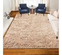 Soft Warm Thick Dense Pile Non Slip Shaggy Shag Fluffy Area Rug for Hallway Kitchen Bedroom Decor - Rugs Living Room Large Washable Wool Woven Carpet Mat (Dark Beige, 160cm x 230cm (5ft 4" x 7ft 8")
