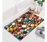 Soft Washable Diatomite Bath Mat, Non-Slip Quick Dry Bathroom Rug for Shower, Kitchen & Entryway, Highly Absorbent Floor Mats in Multiple Sizes and Colors(50 * 80cm 1)