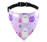 Soft Washable Dog Bandanas for Small to Large Dogs | Double-Sided Print Birthday Parties for Dogs Pastel Goth Halloween
