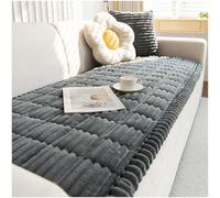 Soft Washable Velvet Sofa Cover Non-Slip Universal Couch Protector for All Seasons Gray 90x240cm - Durable & Stylish Furniture Slipcover