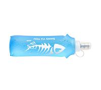 Soft Water Bag - 250/500ML Water Bottle, Blue Foldable Lightweight Bottle Non-BPA Silicone Portable Water Bag for Sports, Cycling, Hiking Travel Boys Favorite Soft Water Bottle Sport Soft Water Bottle