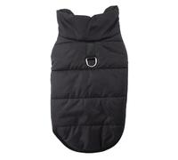 Soft Waterproof Warm Puppies Shiba Inus Pug Snow Jacket Thickened Fleece-Lined Warm Windproof With D-ring,Black,S