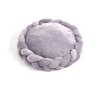 Soft Weave Small Pet Bed with Detachable Cushion - Warm Candy-Colored Kennel for Dogs and Cats