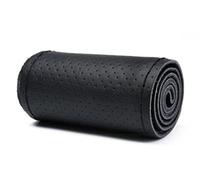Soft Wheel Cover Hand-Stitched Steering Wheel Cover 36-40cm DIY Leather Braid On The With Needles Thread Car-Styling Covers Steering Wheel Protectorf(Black Thread 40cm 6)