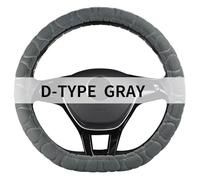 Soft Wheel Cover Universal Braid On The Steering Wheel Non-slip Auto Car Styling D Shape Cover Steering Wheel Protectorf(D plush black)