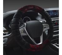 Soft Wheel Cover Universal Winter Super Soft Plush Car Steering Wheel Cover Warm Faux Auto Handlebar On The Steering-Wheel 37 38cm Steering Wheel Protectorf(Black)