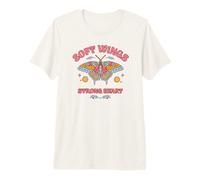 Soft Wings Strong Heart Boho Floral Butterfly Premium T-Shirt