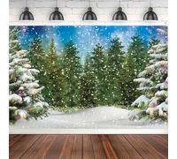 Soft Winter Pine Tree Photography Backdrop Snowy Christmas Background Xmas Party Decor Banner Portrait Shooting Poster 180X120cm