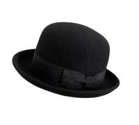 Soft Wool Bowler Hat, Women Bowler Hat, Men Bowler Nhat, Blends Vintage Sophistication with Modern Comfort, Wool Construction Adds Comfort (UK, Alpha, One Size, 58-60cm Adjustable, Black)